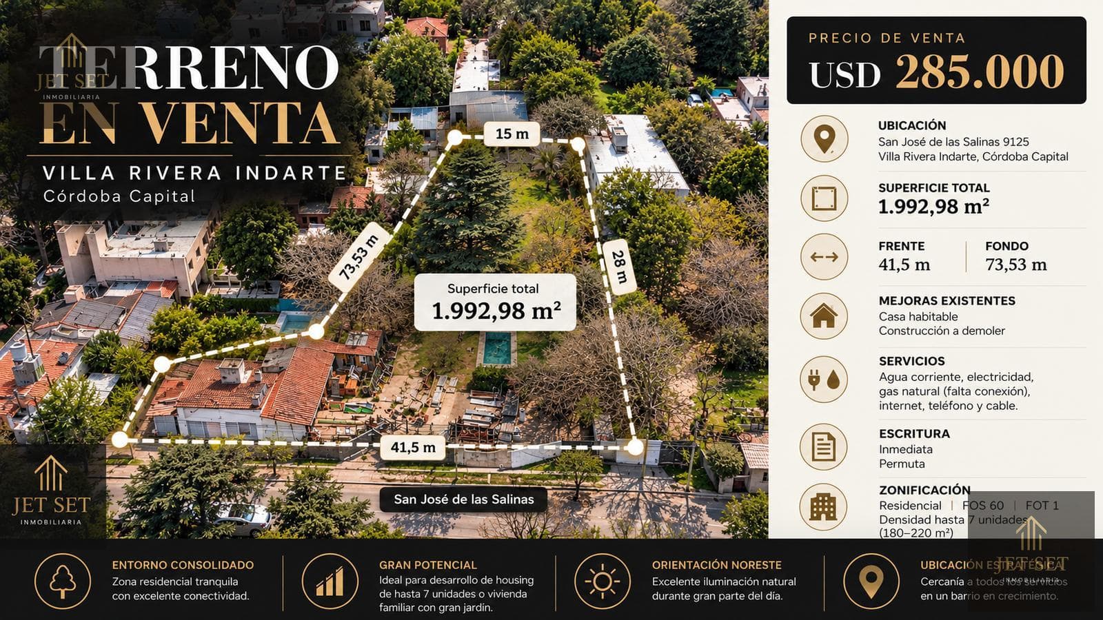 Terreno con tres casas a demoler ideal